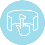 amaiatraducciones.com icon espanol - sobre mí Traductor profesional Amaia Zorriqueta | icono azul y blanco disponibilidad