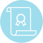 amaiatraducciones.com icon ingles - sobre mí Traductor profesional Amaia Zorriqueta | icono azul y blanco formación